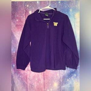 Girls university of Washington huskies fleece 3/4 zip 🛍